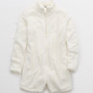 Aerie Fuzzy Sherpa Sleep Romper